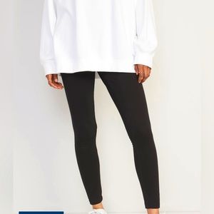 Old Navy High Waisted Fleece Lined Leggings for Women Size XL Black NWOT